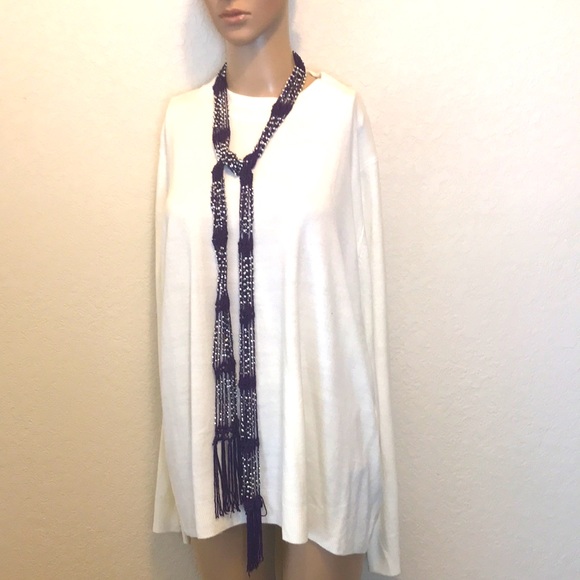 Set of 2 Hand Crocheted Beaded Scarves - Picture 2 of 4